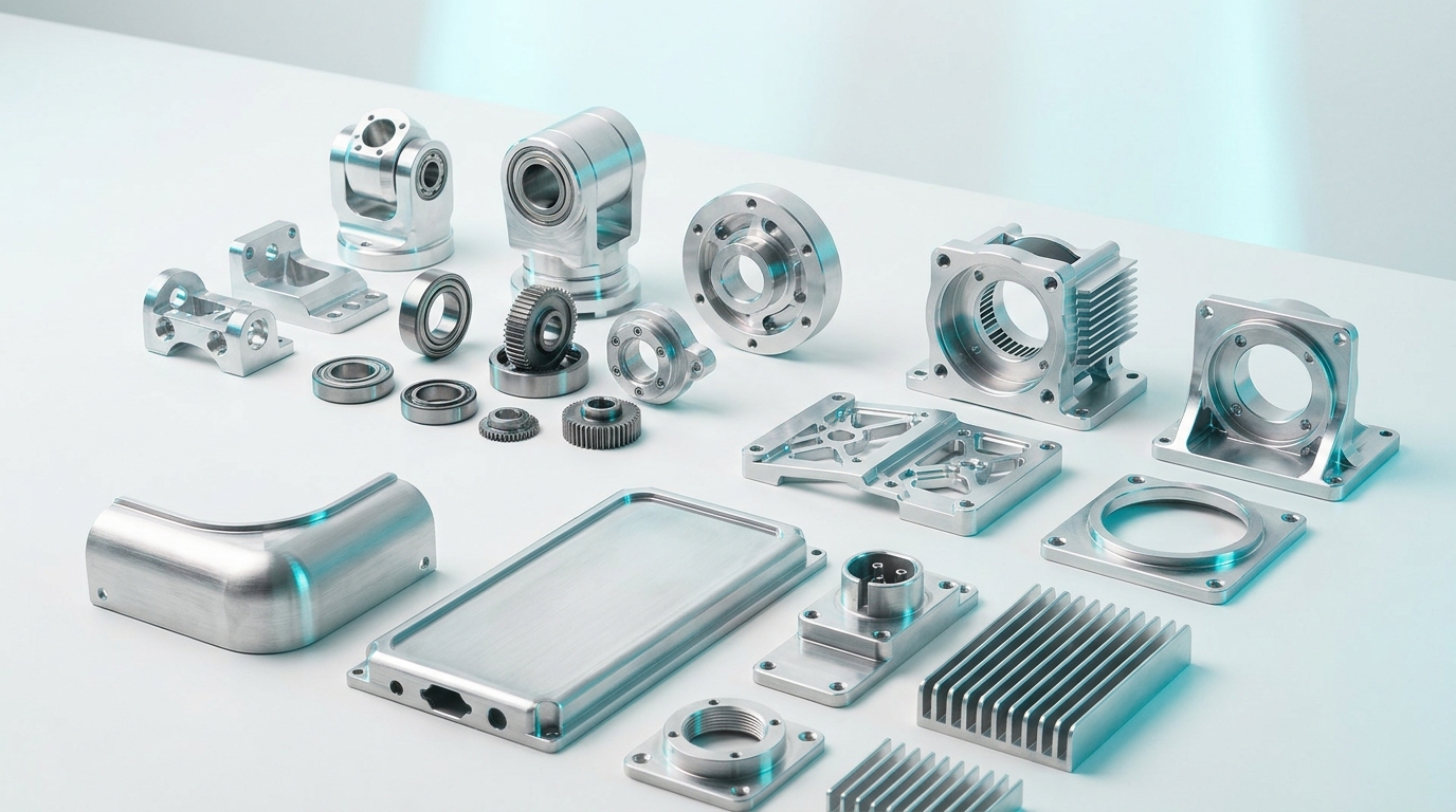 Robotics CNC parts including robot joints and machined EV charging hardware