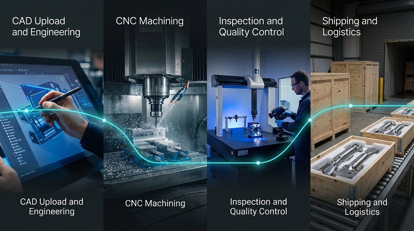 CNC service process visual