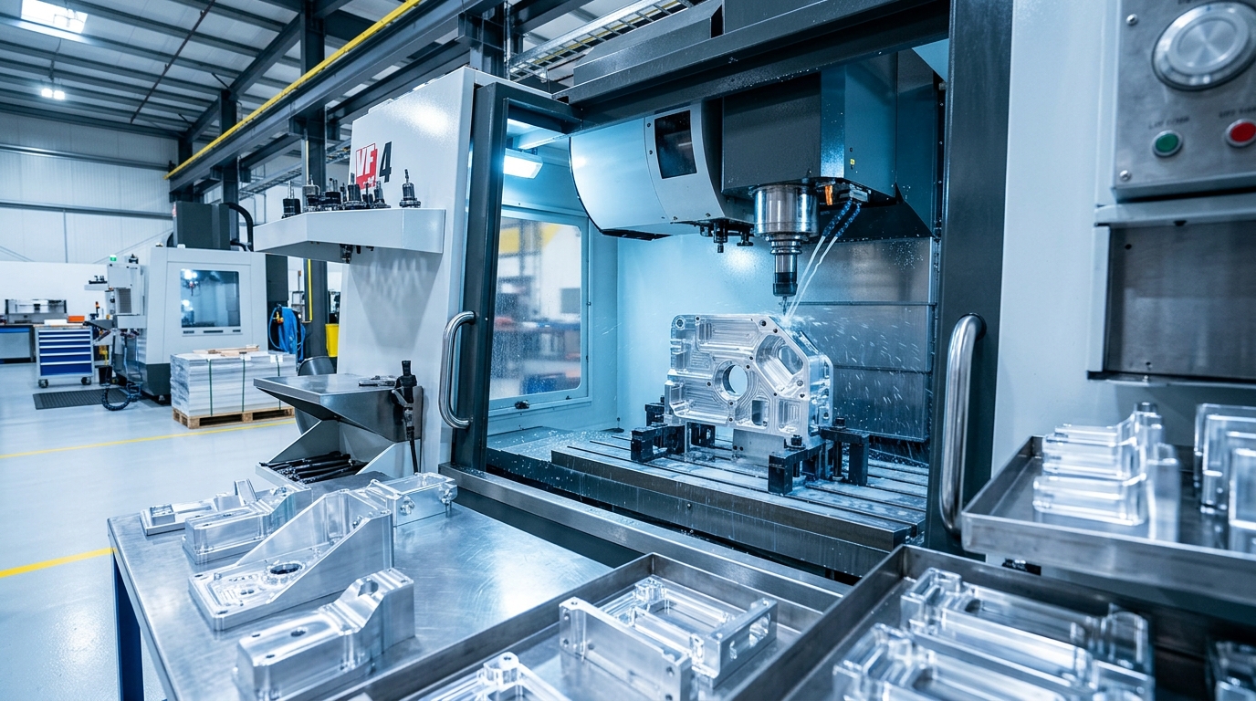 Aluminum CNC parts with clean machined surfaces and lightweight geometry