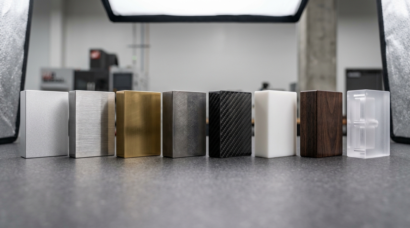 Machined material finishing examples